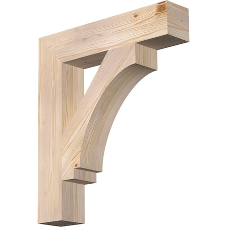 Ekena Millwork Imperial Block Smooth Bracket, Douglas Fir, 5 1/2"W x 28"D x 32"H BKT06X28X32IMP05SDF